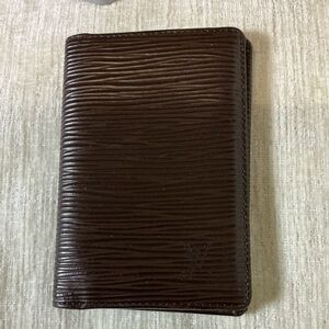 Louis Vuitton Epi Leather Card Holder Brown Made in France Authenticated